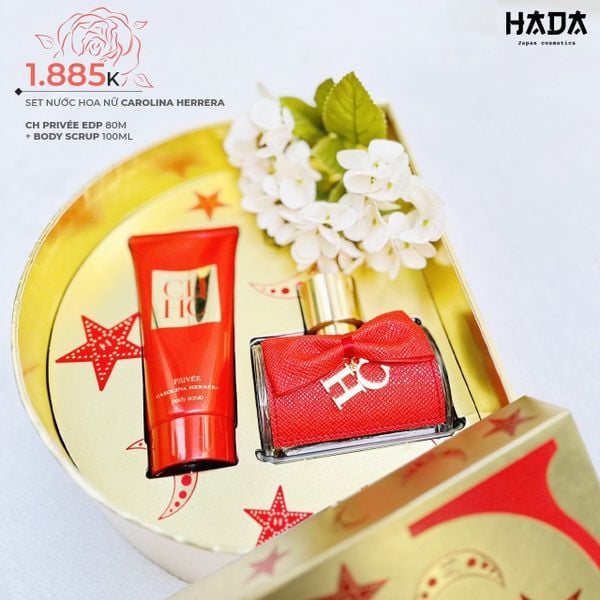 Set nước hoa nữ CAROLINA HERRERA + Body Scrub