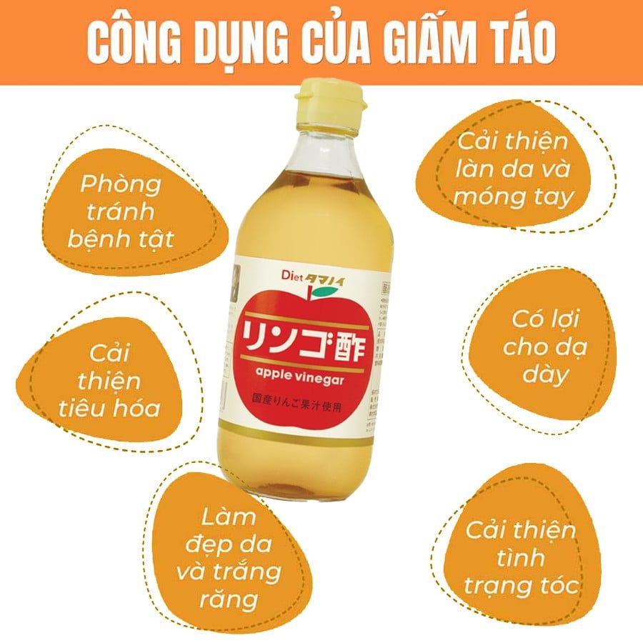 Giấm táo Diet Tamanoi Apple Vinegar 500mL