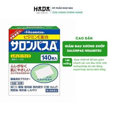 Cao dán giảm đau Salonpas Hisamitsu 140 miếng