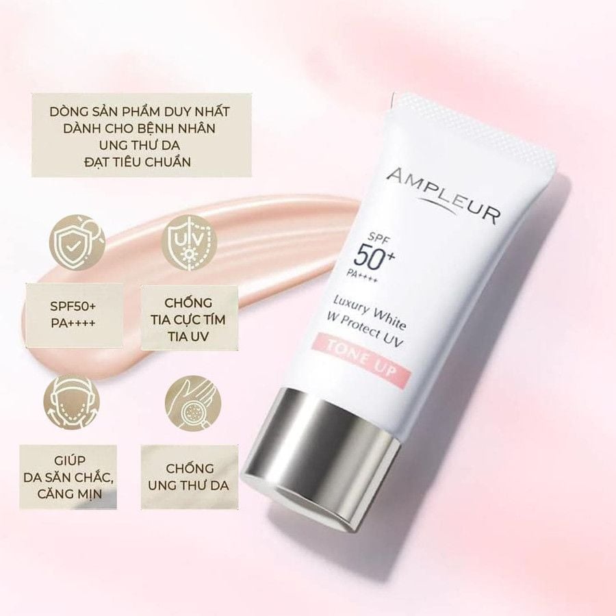 Kem chống nắng Ampleur Luxury White W Protect UV Tone Up