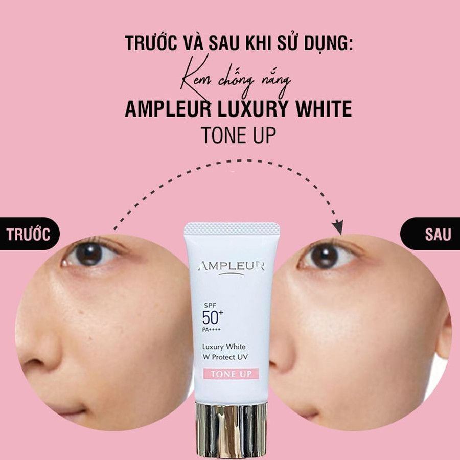 Kem chống nắng Ampleur Luxury White W Protect UV Tone Up