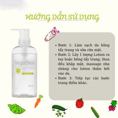 Nước hoa hồng kiêm serum Vegeskin Rich Moist Lotion 500ml thuần chay dưỡng ẩm sâu