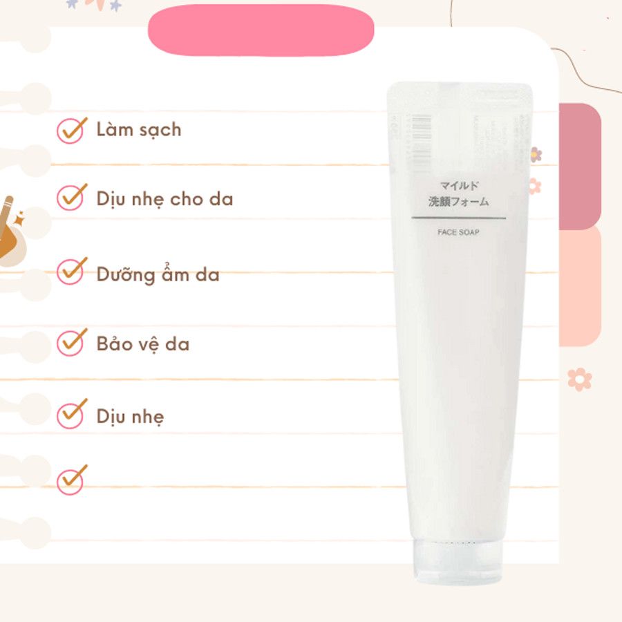 Sữa rửa mặt Muji Face Soap Nhật Bản 100g