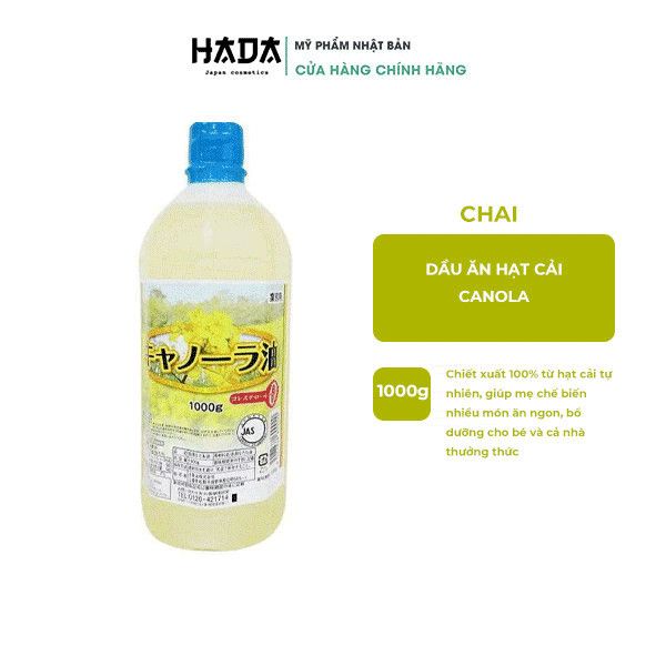 Dầu ăn hoa cải Canola 1000g