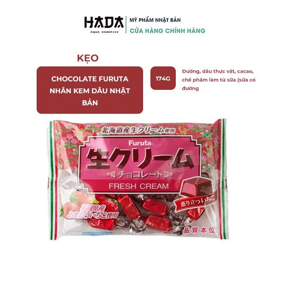 Kẹo Chocolate Furuta nhân kem dâu Nhật Bản