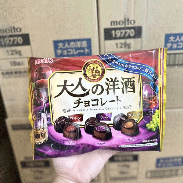 Gói Chocolate Assort Vị Rượu Meito 140G
