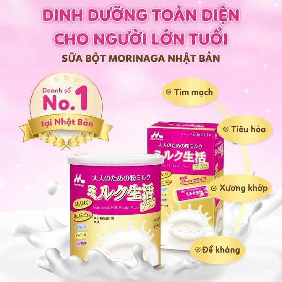 Sữa bột dinh dưỡng dành cho người lớn Morinaga Milk Life 300g
