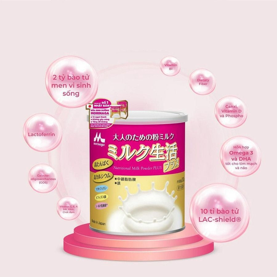 Sữa bột dinh dưỡng dành cho người lớn Morinaga Milk Life 300g