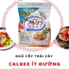 Ngũ Cốc Trái Cây CALBEE Bổ Sung Chất Xơ, Sắt & Vitamin 650g - Ít Đường