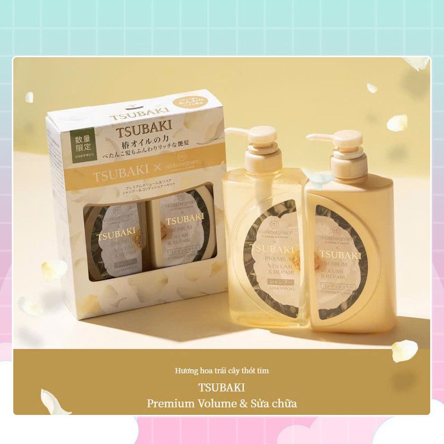 BỘ DẦU GỘI + DẦU XẢ CAO CẤP SHISEIDO TSUBAKI 490ML NICOLAI BERGMANN