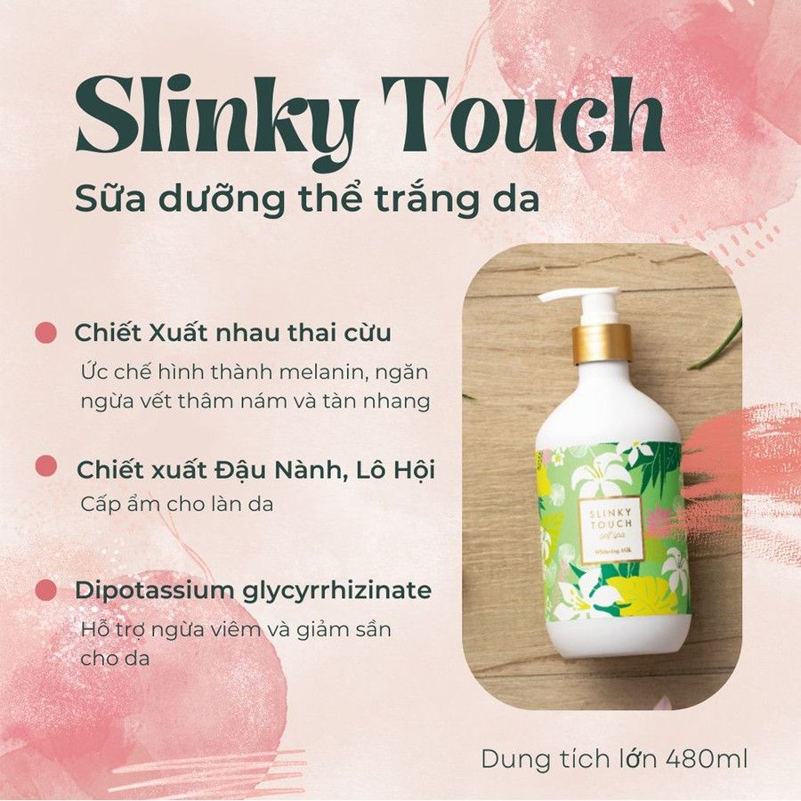 Sữa dưỡng thể trắng da toàn thân Slinky Touch Self Spa 480g