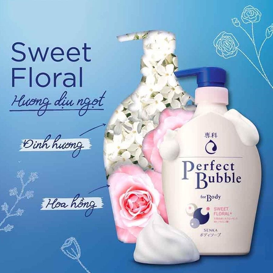 Sữa Tắm Dưỡng Ẩm Senka Perfect Whip for Body 500ml Nhật Bản