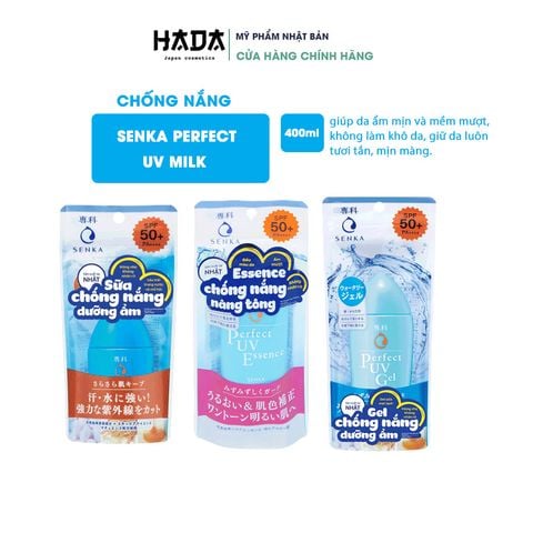 Chống Nắng Senka Perfect UV Dạng Sữa 40ML & Gel 80ML & Essence 50G