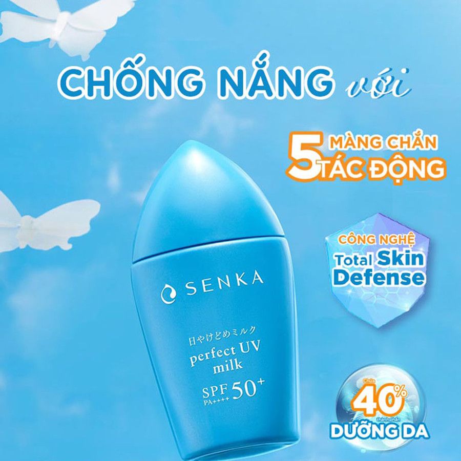 Chống Nắng Senka Perfect UV Dạng Sữa 40ML & Gel 80ML & Essence 50G