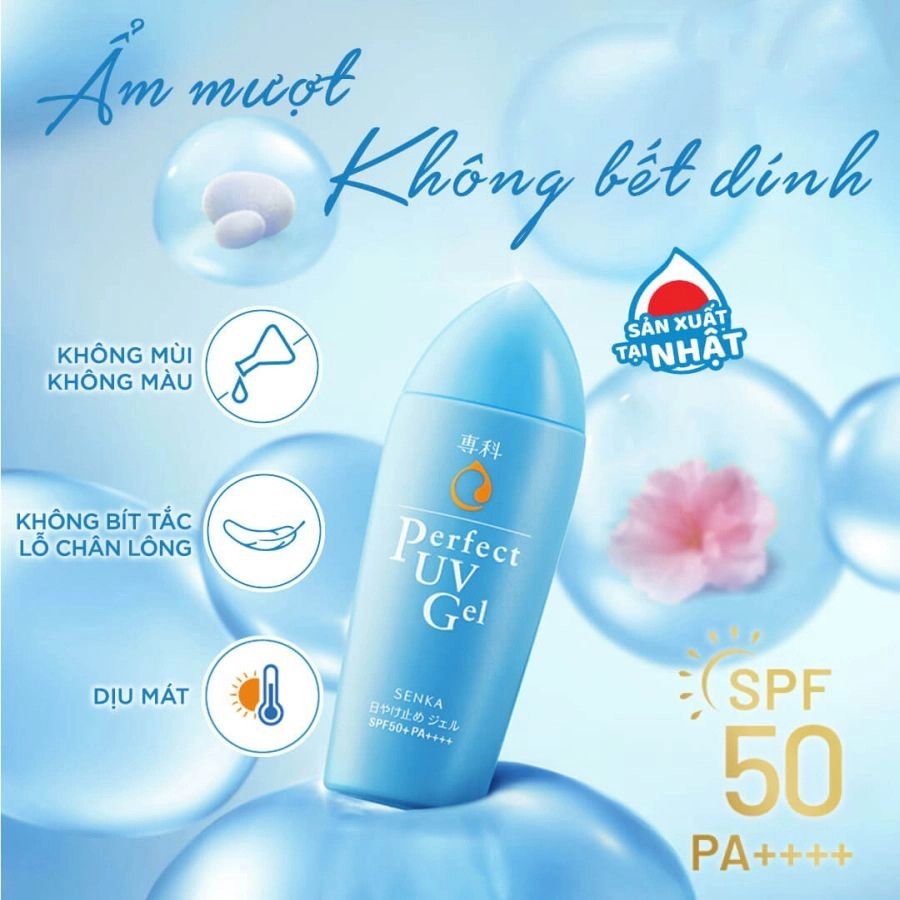 Chống Nắng Senka Perfect UV Dạng Sữa 40ML & Gel 80ML & Essence 50G