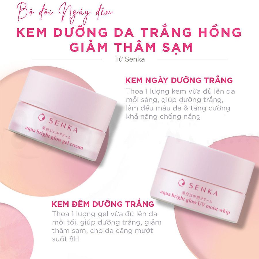 Kem Dưỡng Senka Sáng Da, Mờ Thâm Sạm Ban Ngày và Đêm 50g