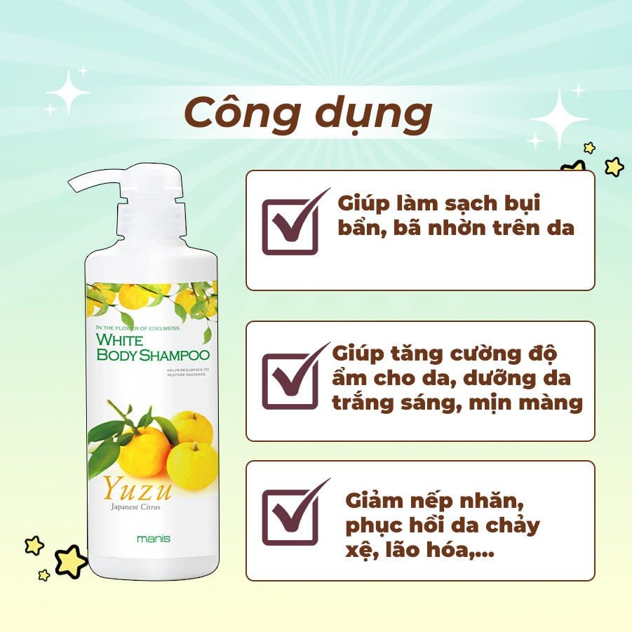 SỮA TẮM TRẮNG DA MANIS (HƯƠNG CHANH YUZU)