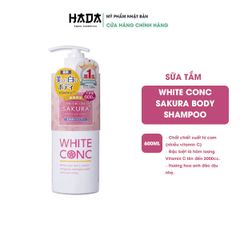 Sữa Tắm Dưỡng Trắng Da Toàn Thân White Conc - Hương Anh Đào 600ml