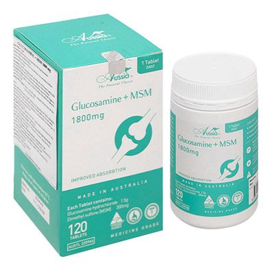  Aussia Glucosamine + MSM 1800mg - Bổ sung dưỡng chất, bảo vệ khớp 