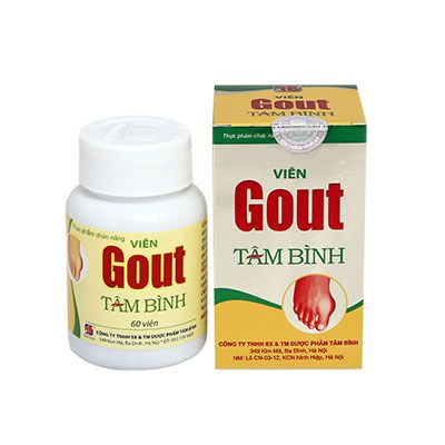  Gout Tâm Bình - Viên uống hỗ trợ đẫy lùi các cơn đau nhức do Gout 