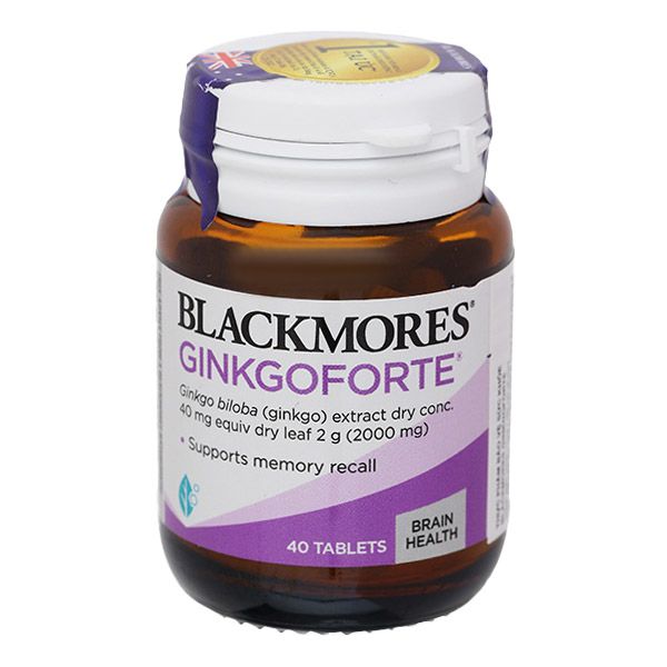  Blackmores Ginkgoforte - Hỗ trợ tuần hoàn máu não, ngủ ngon 