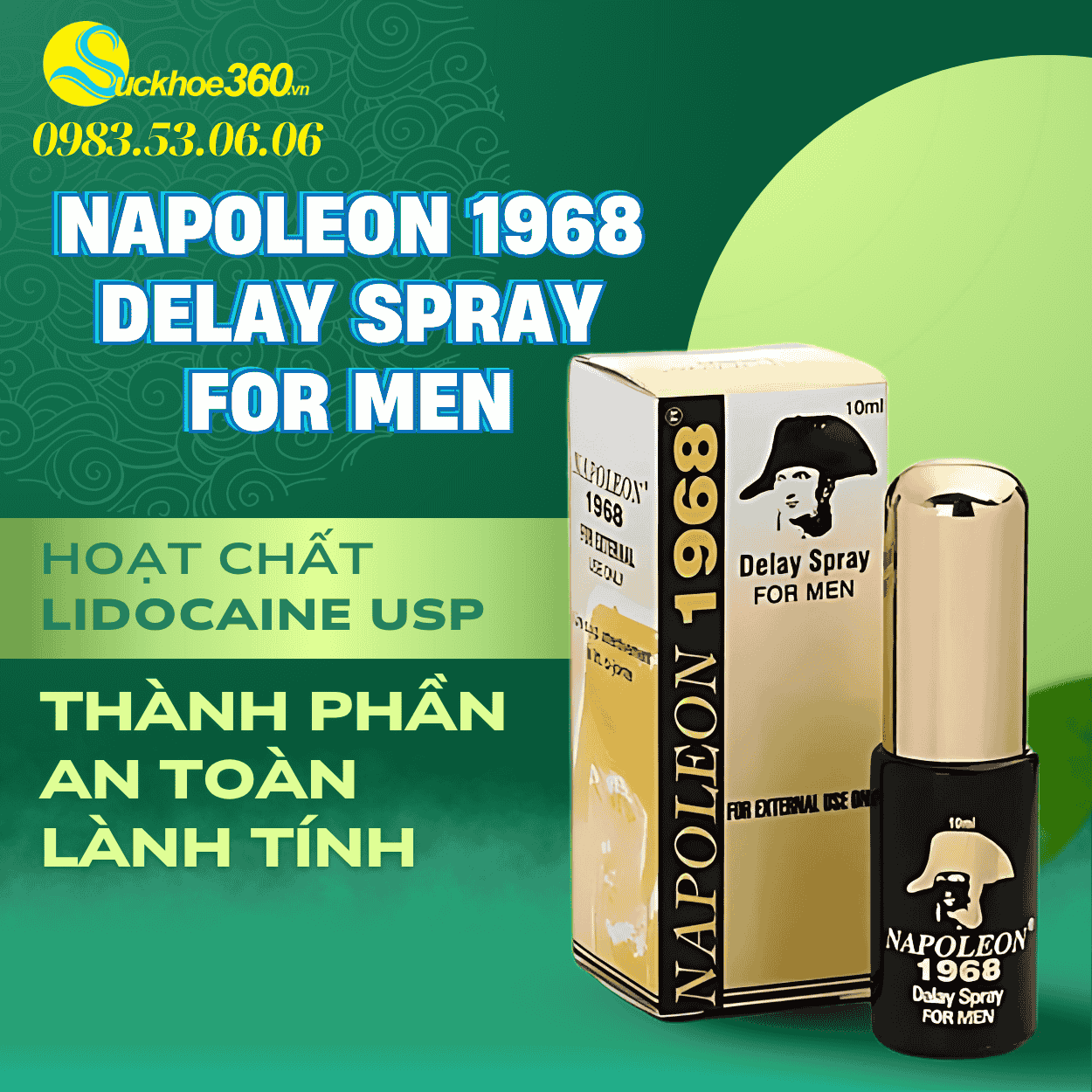  Napoleon 1968 Delay Spray For Men - Giúp nam giới tăng thời gian quan hệ hiệu quả 