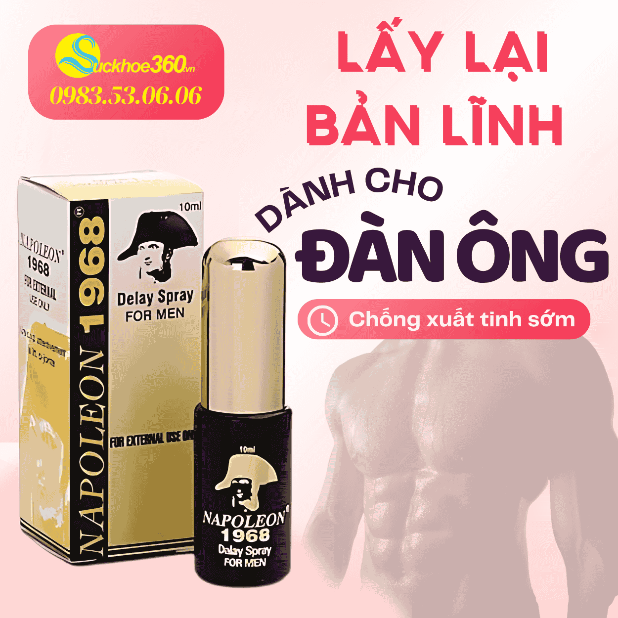  Napoleon 1968 Delay Spray For Men - Giúp nam giới tăng thời gian quan hệ hiệu quả 