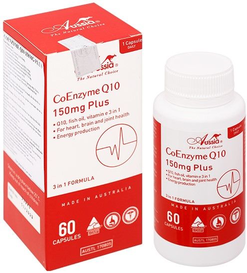  Aussia CoEnzyme Q10 150mg Plus hỗ trợ duy trì chức năng hệ tim mạch 