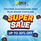  Vitatree Glucosamine 15000 plus Shark Cartilage - Bảo vệ xương khớp 