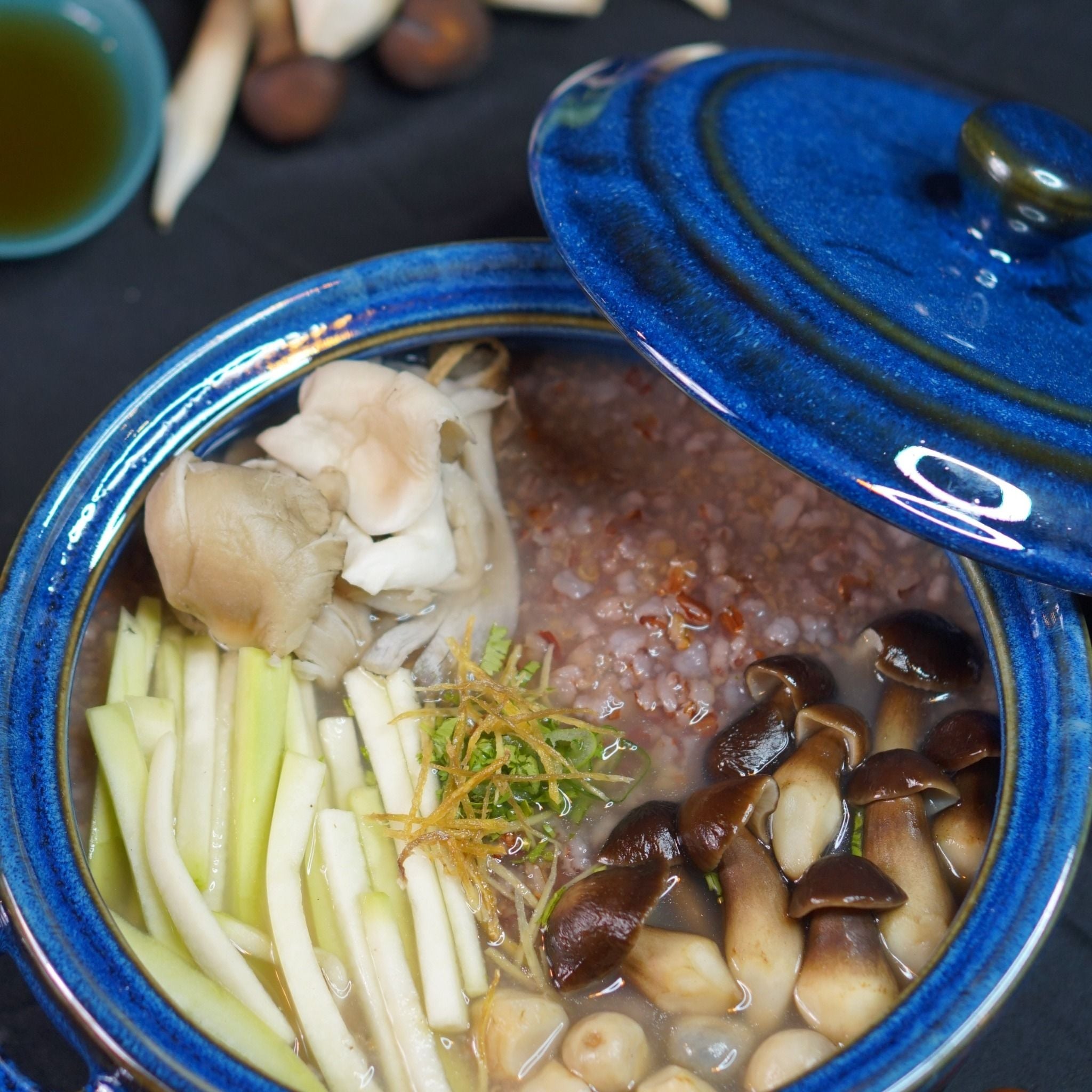  Cháo nấm mối gạo lứt huyết rồng 