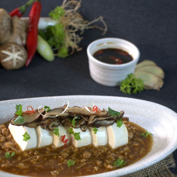  Đậu hủ sốt nấm đông cô 