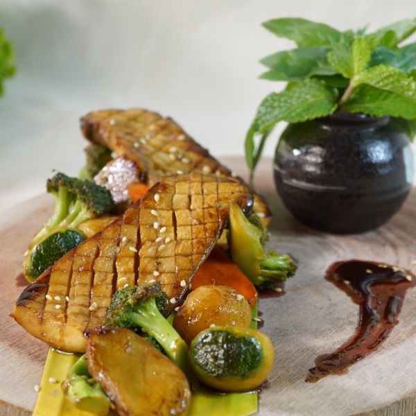  Nấm đùi gà sốt BBQ 