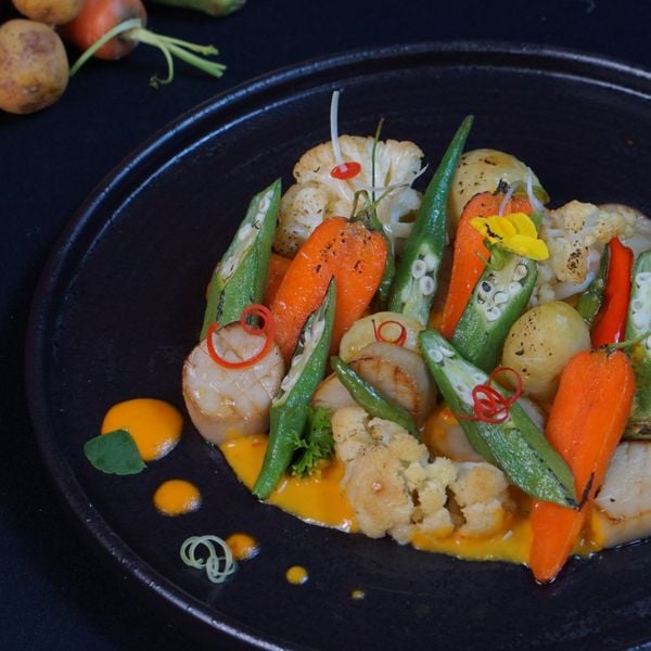  Rau củ nướng sốt chao 