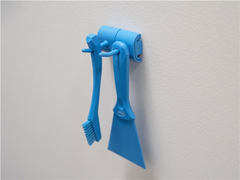  Hygienic Wall Bracket, Double Hook Module, 82 mm 