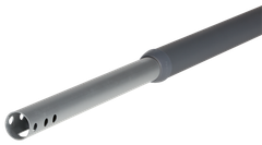 Aluminium Top-adjustable Handle with click fit, 1235 - 1770 mm, Ø29 mm, Grey 
