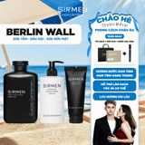  Bộ quà tặng cho nam BERLIN WALL Sữa tắm gội nam 4 in 1 - Dầu gội nam 3 in 1 và Sữa rửa mặt nam 2 in 1 SIRMEN nguyên liệu tự nhiên Europe Gentlemen 