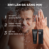  Sữa rửa mặt nam 2 in 1 nguyên liệu tự nhiên SIRMEN Europe Gentlemen cao cấp 100g chiết xuất tự nhiên công nghệ tiên tiến 