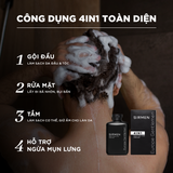  Bộ quà tặng cho nam BERLIN WALL Sữa tắm gội nam 4 in 1 - Dầu gội nam 3 in 1 và Sữa rửa mặt nam 2 in 1 SIRMEN nguyên liệu tự nhiên Europe Gentlemen 