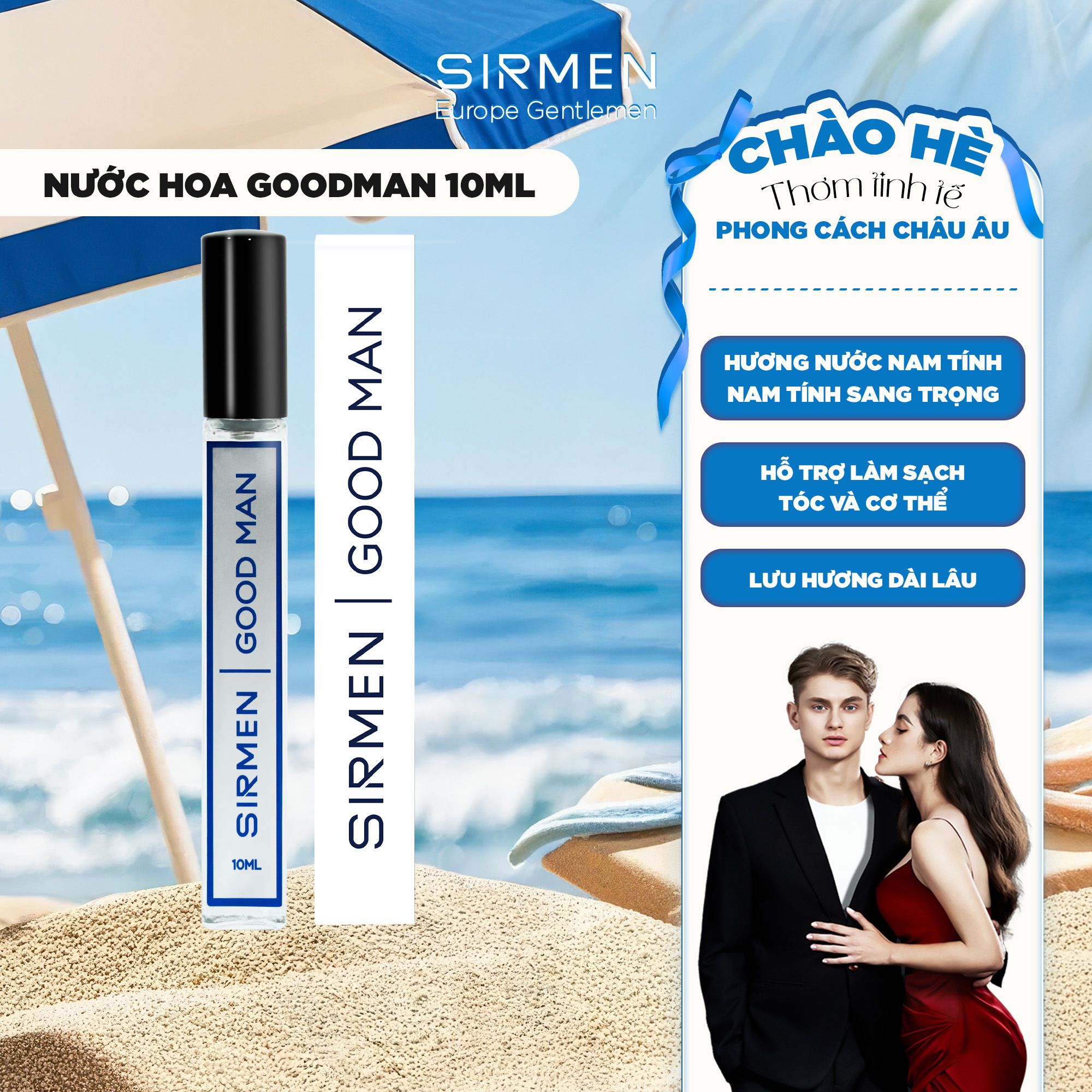  [Chai - 10ml] Nước hoa nam SIRMEN GOOD MAN Eau de Parfum cao cấp thơm lịch lãm cuốn hút 
