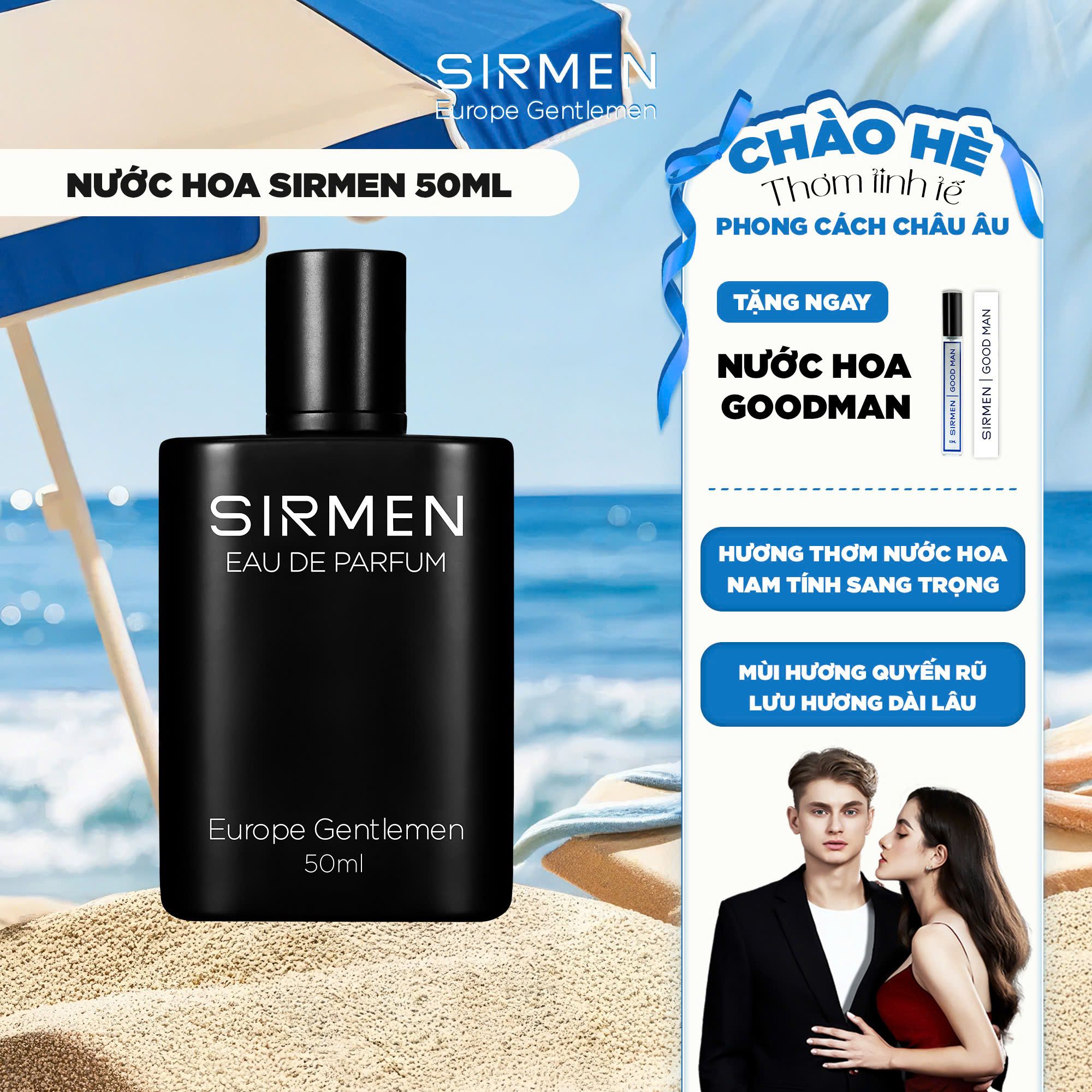  [Chai - 50ml] Nước hoa nam SIRMEN Signature Eau de Parfum Europe Gentlemen cao cấp chai 50ml thơm tự nhiên sang trọng 