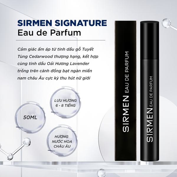  [Chai - 10ml] Nước hoa nam SIRMEN Signature Eau de Parfum Europe Gentlemen cao cấp thơm nam tính tự nhiên sang trọng 