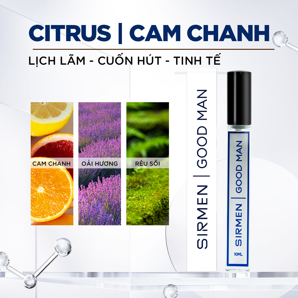  [Chai - 10ml] Nước hoa nam SIRMEN GOOD MAN Eau de Parfum cao cấp thơm lịch lãm cuốn hút 