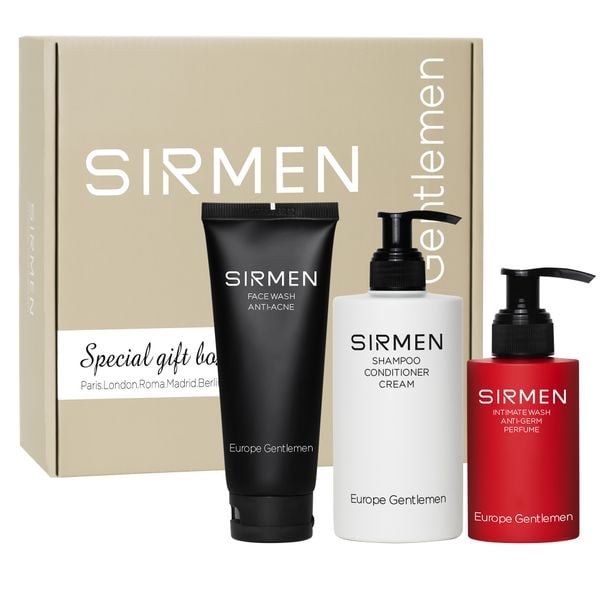  Bộ quà tặng cho nam VENICE EUROPE Sữa rửa mặt nam 2in1 100g Dầu gội nam 3in1 320g và Dung dịch vệ sinh nam 3in1 100g hương nước hoa SIRMEN Europe Gentlemen 
