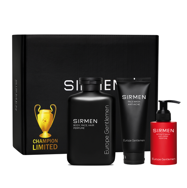  Bộ quà tặng cho nam REAL CLUB gồm Sữa Tắm - Dung dịch vệ sinh - Sữa rửa mặt hương nước hoa SIRMEN Europe Gentlemen 