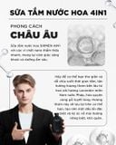  Sữa tắm gội nam 4 in 1 hương nước hoa châu Âu SIRMEN Europe Gentlemen cao cấp 350g công nghệ tiên tiến đậm đặc gấp 2 lần 