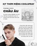  Xịt thơm miệng SIRMEN Europe Mint Cool Spray vị bạc hà thơm mát tự nhiên, công nghệ tiên tiến kéo dài 180 phút chai 10ml 