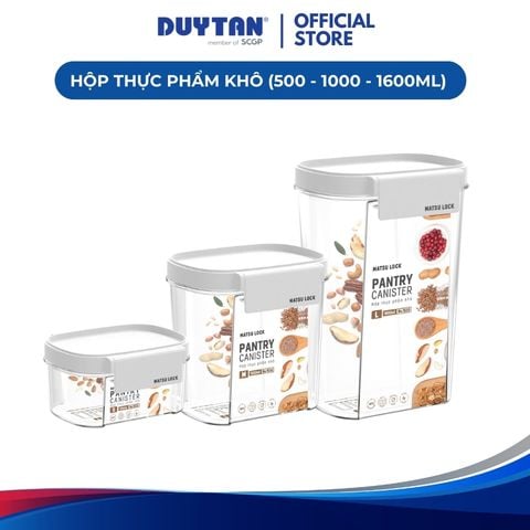 Hộp thực phẩm khô DUY TÂN, nhựa PP, PET bảo quản thực phẩm khô chồng xếp tiện lợi