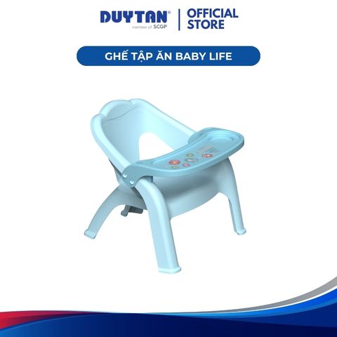 Ghế tập ăn Baby Life DUY TÂN nhựa PP, thiết kế ngồi có gờ chống trượt, bàn ăn rời tiện vệ sinh