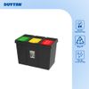 Thùng Rác Nắp Lật 3 Ngăn Nhựa Duy Tân