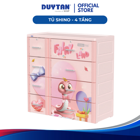 Tủ Shino 4 Tầng Duy Tân – Tủ Quần Áo Trẻ Em 8 Hộc Đa Năng, Gọn Gàng, Tiện Lợi